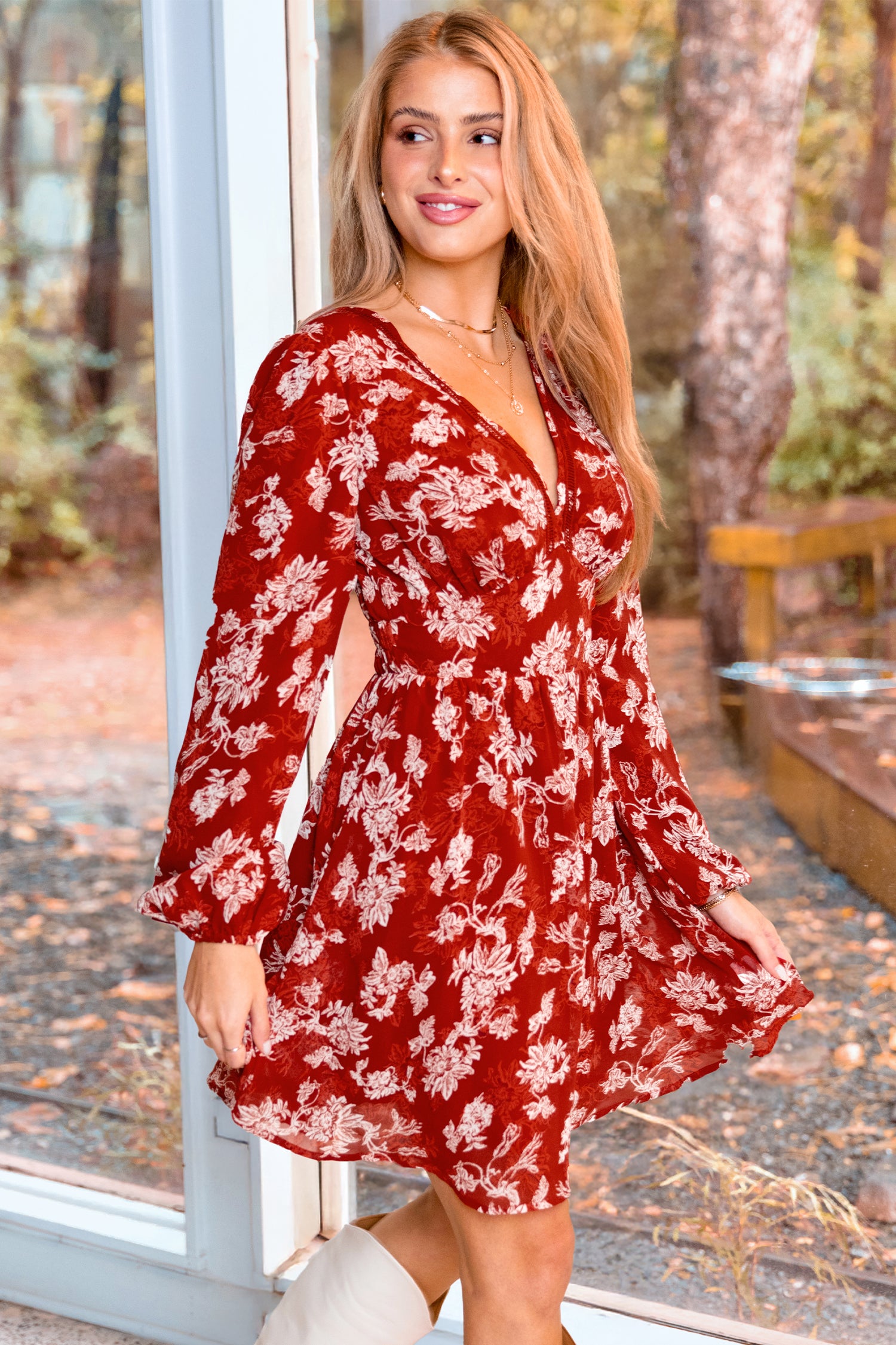 Lady Like Floral Mini Dress