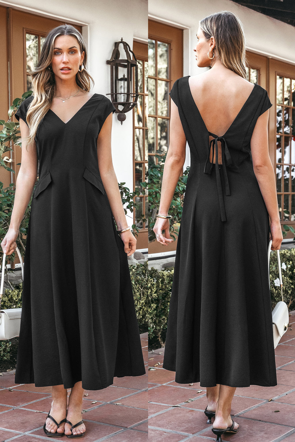 Chic Lines Black Maxi Dress