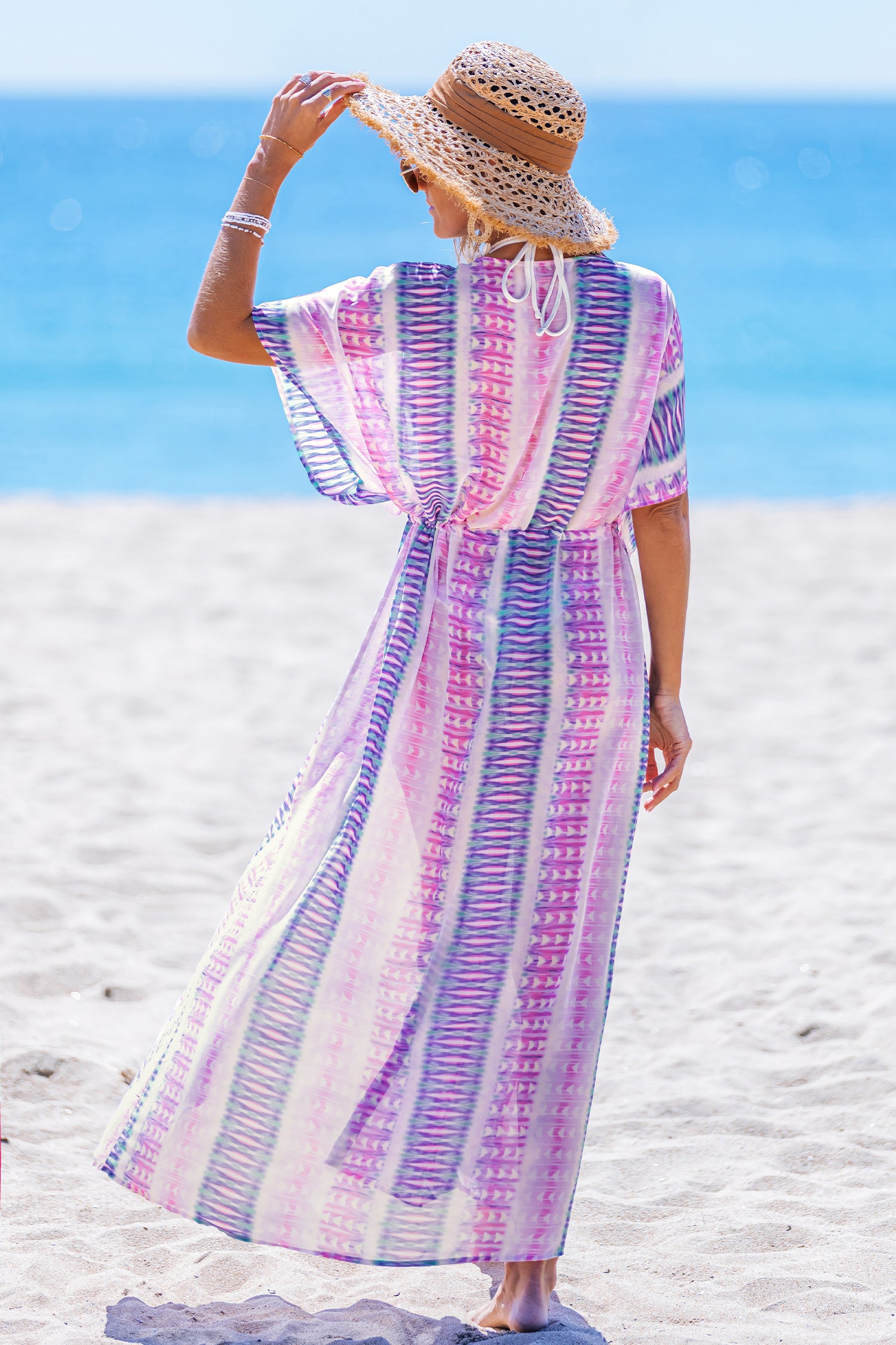 Mixed Feelings Abstract Cover-Up Maxi Dress