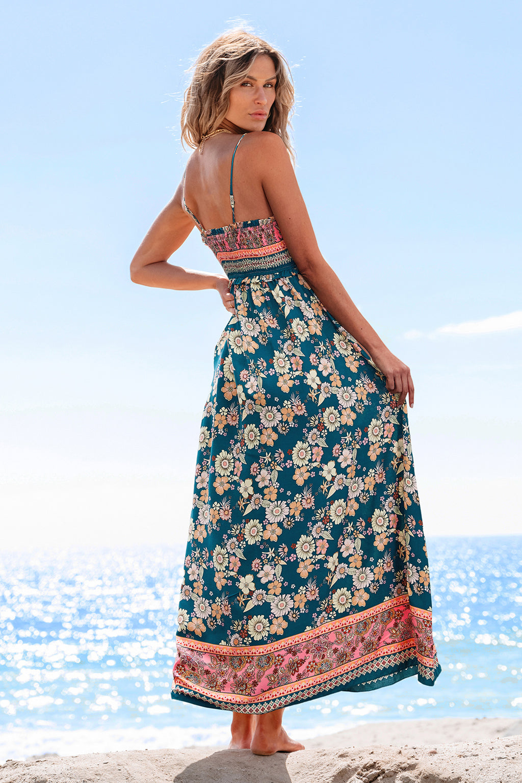 Spring Blooms Floral Maxi Dress