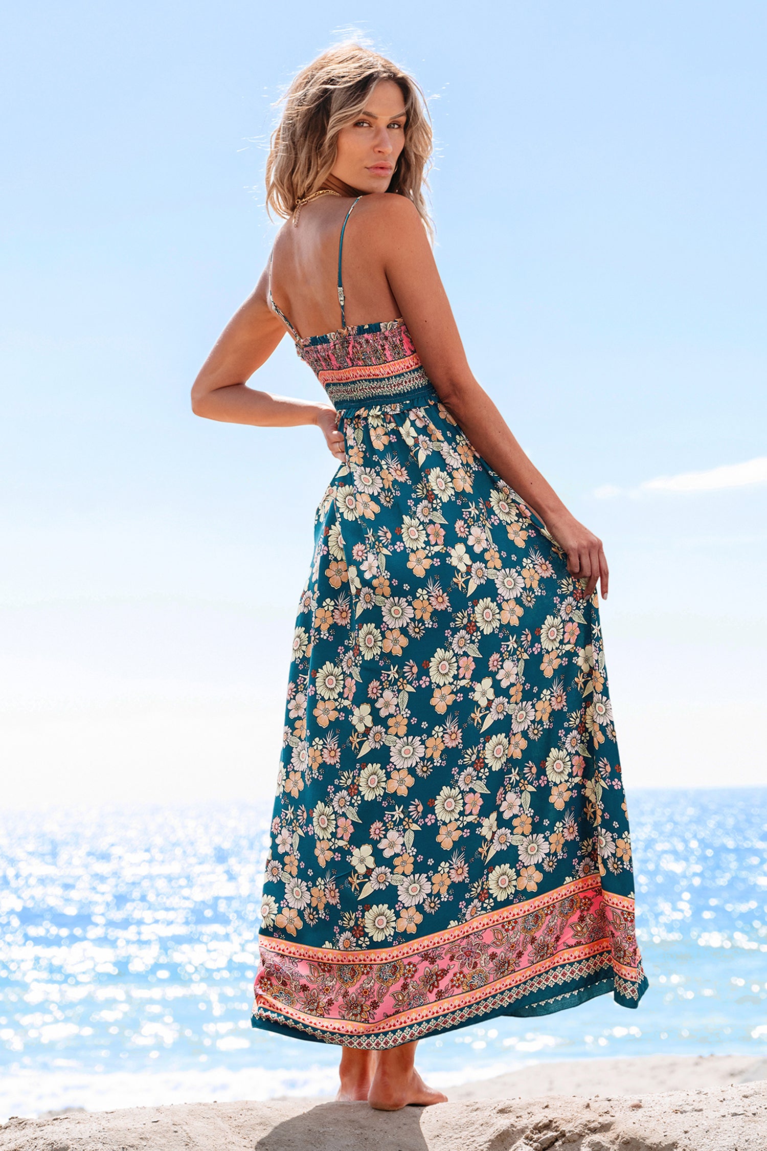 Spring Blooms Floral Maxi Dress