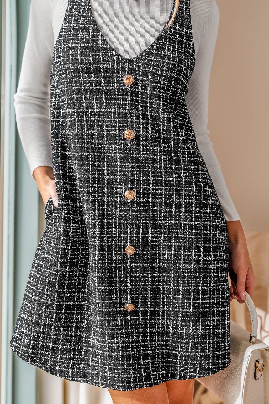 Prim & Proper Plaid Mini Dress