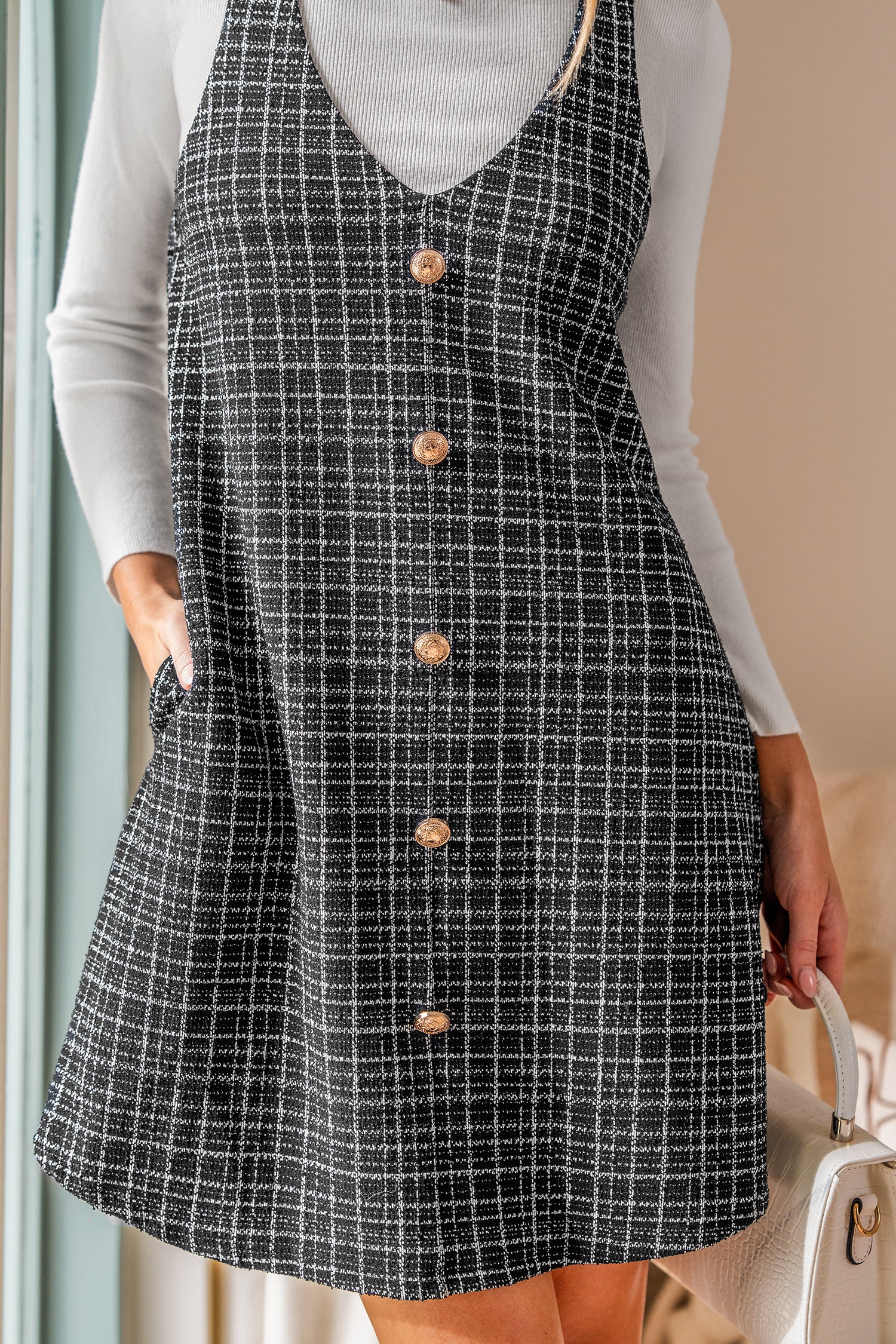 Prim & Proper Plaid Mini Dress