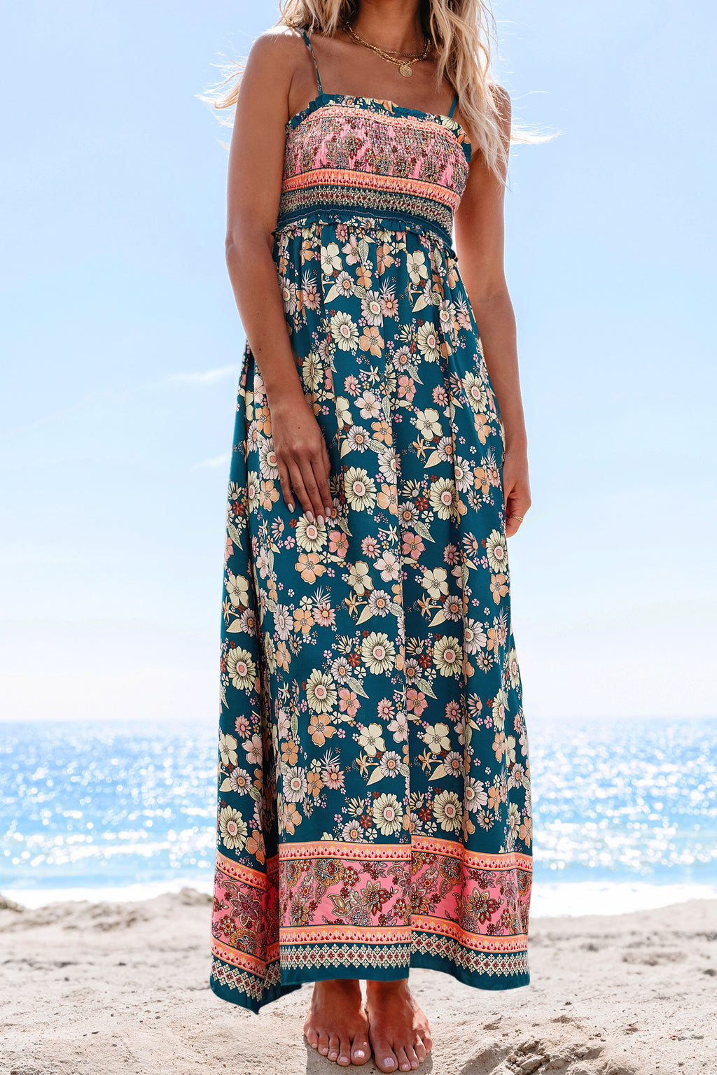 Spring Blooms Floral Maxi Dress