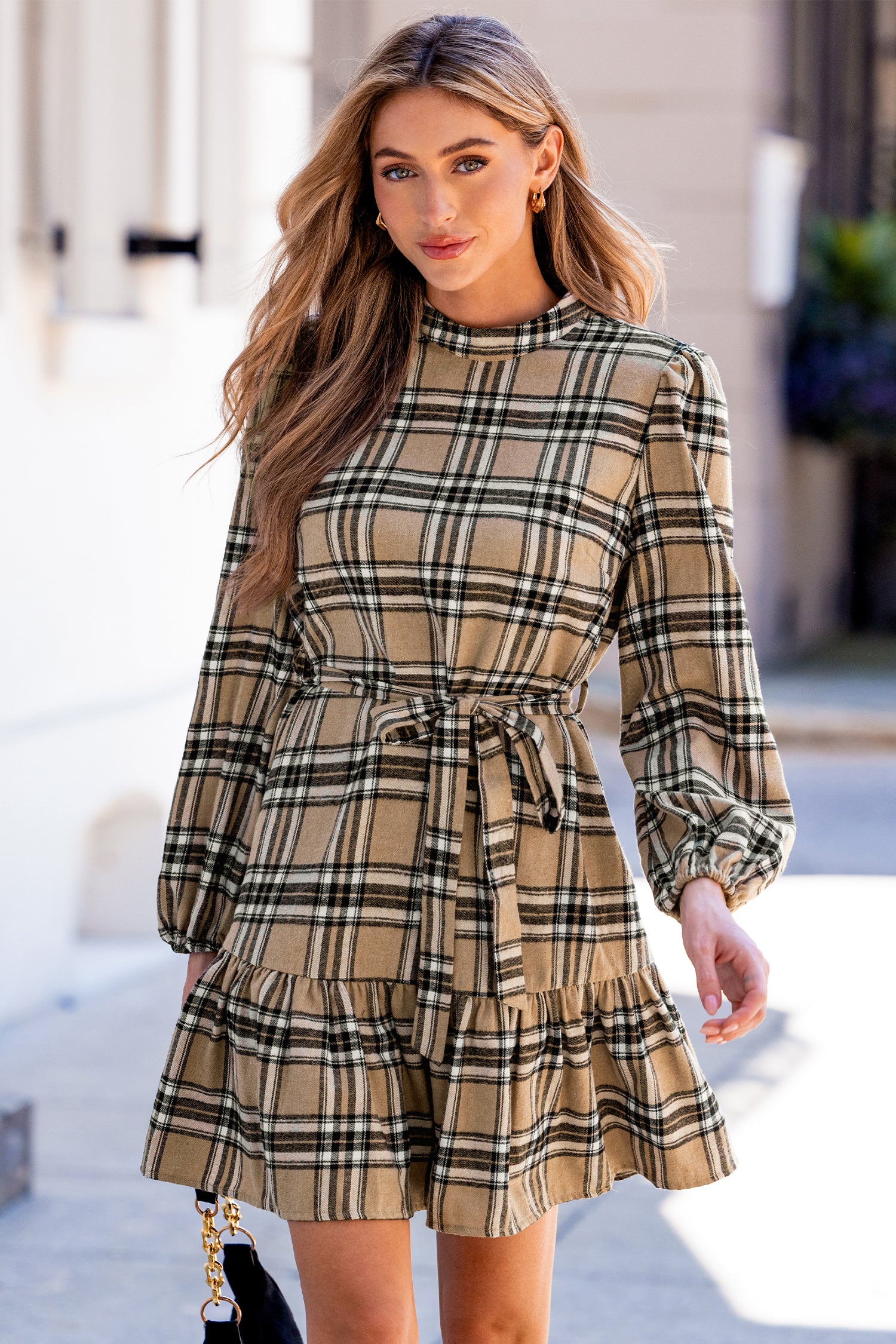 Fall in Love Plaid Mini Dress