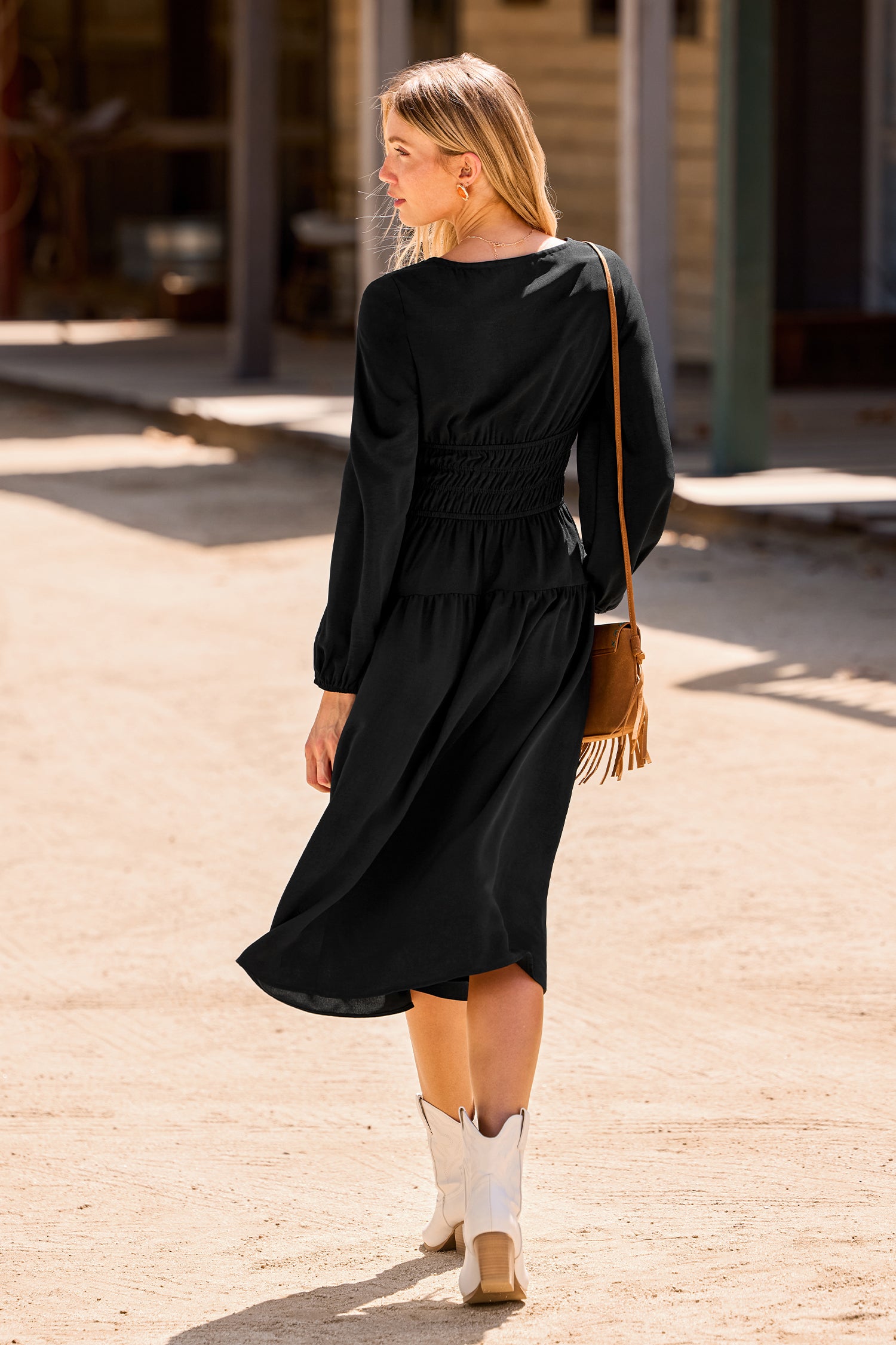 Daisy Chain Black Maxi Dress