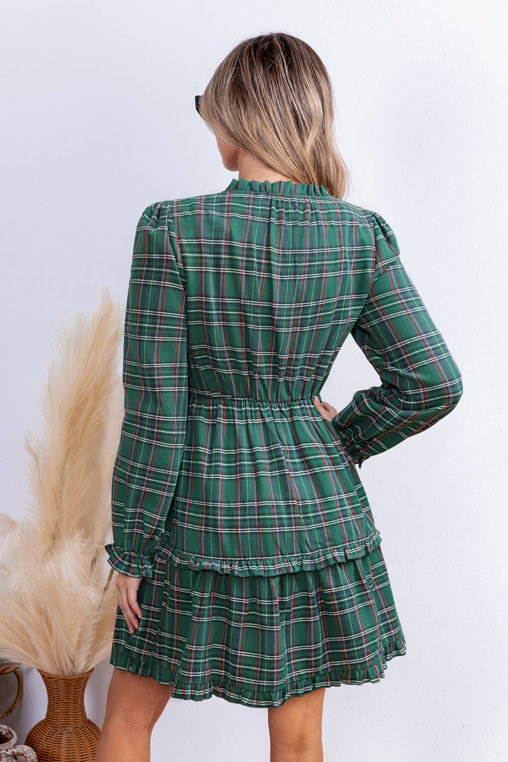 Catching Up Plaid Mini Dress