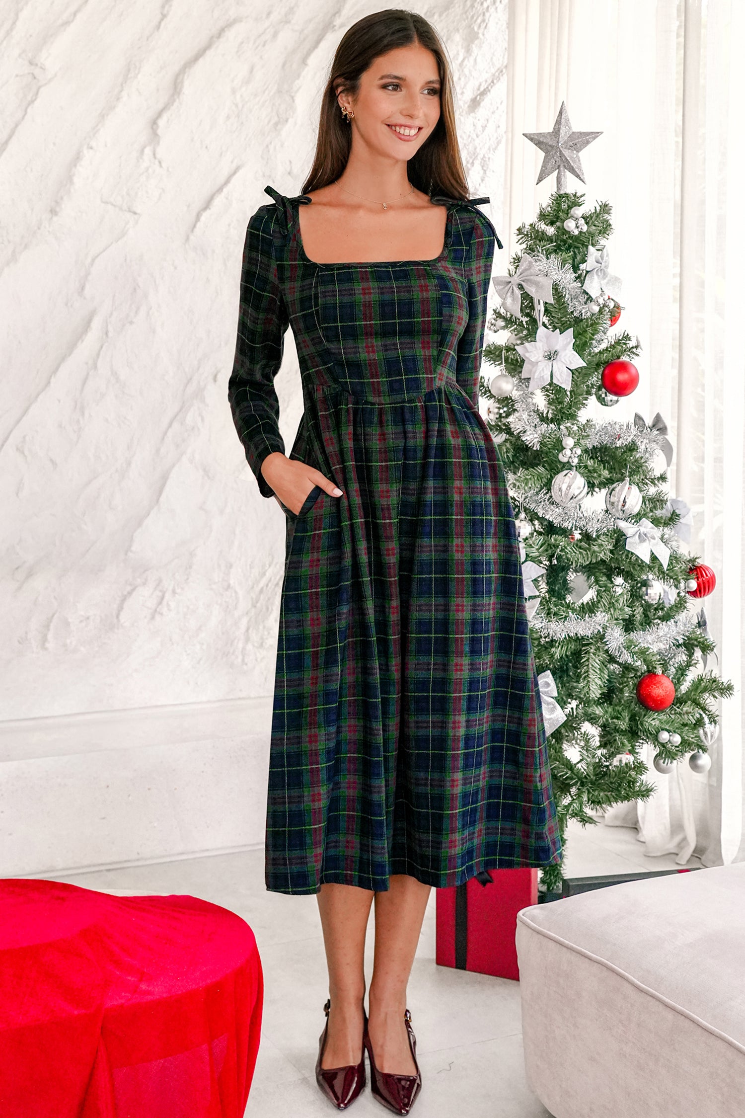 Preppy Plaid Mini Dress