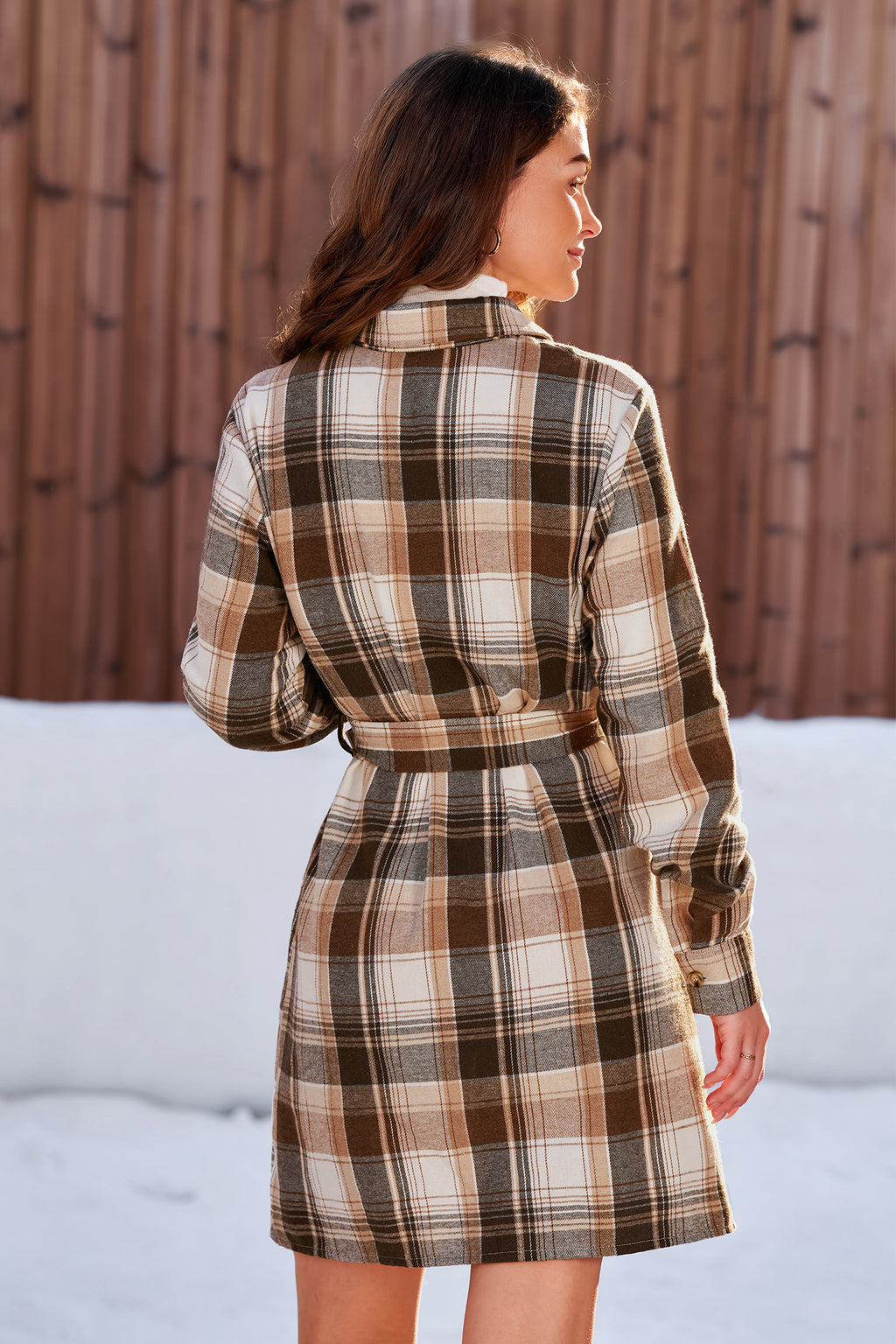 All About Fall Plaid Mini Dress
