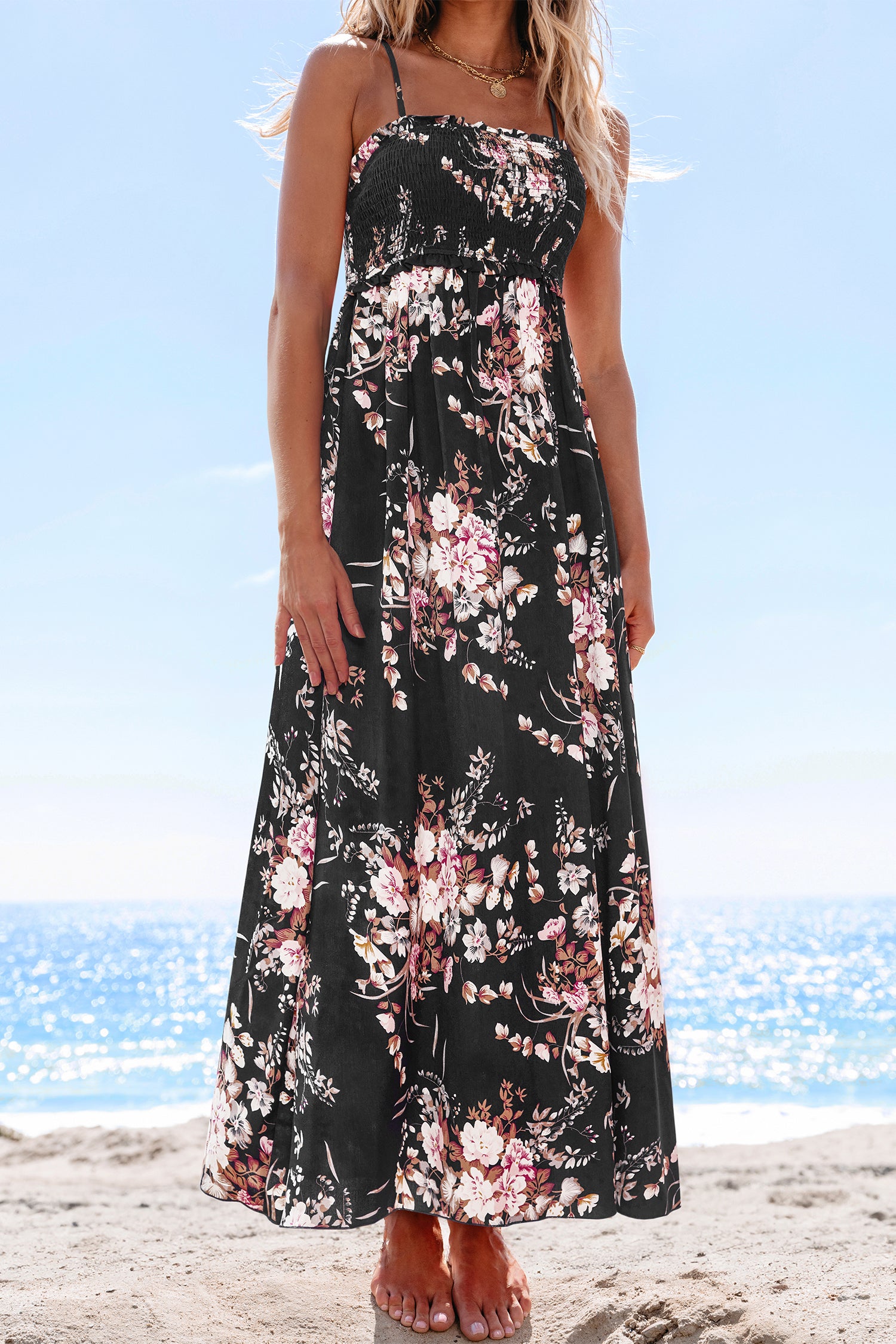 Wandering In Floral Maxi Dress
