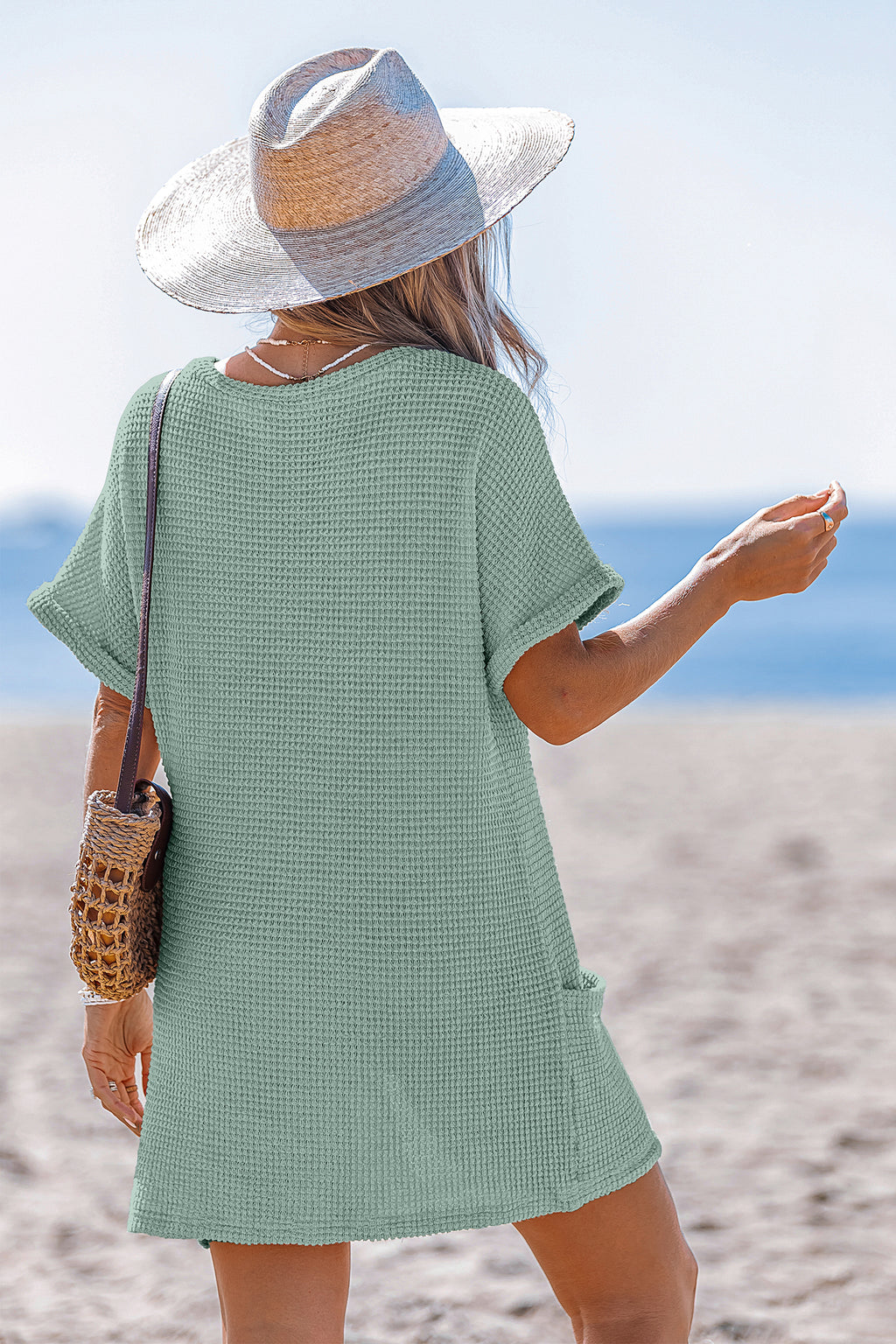 Sunny Days Only Green Cover-Up Mini Dress