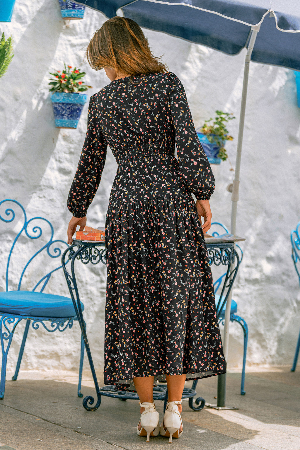 Shadow Bloom Floral Maxi Dress