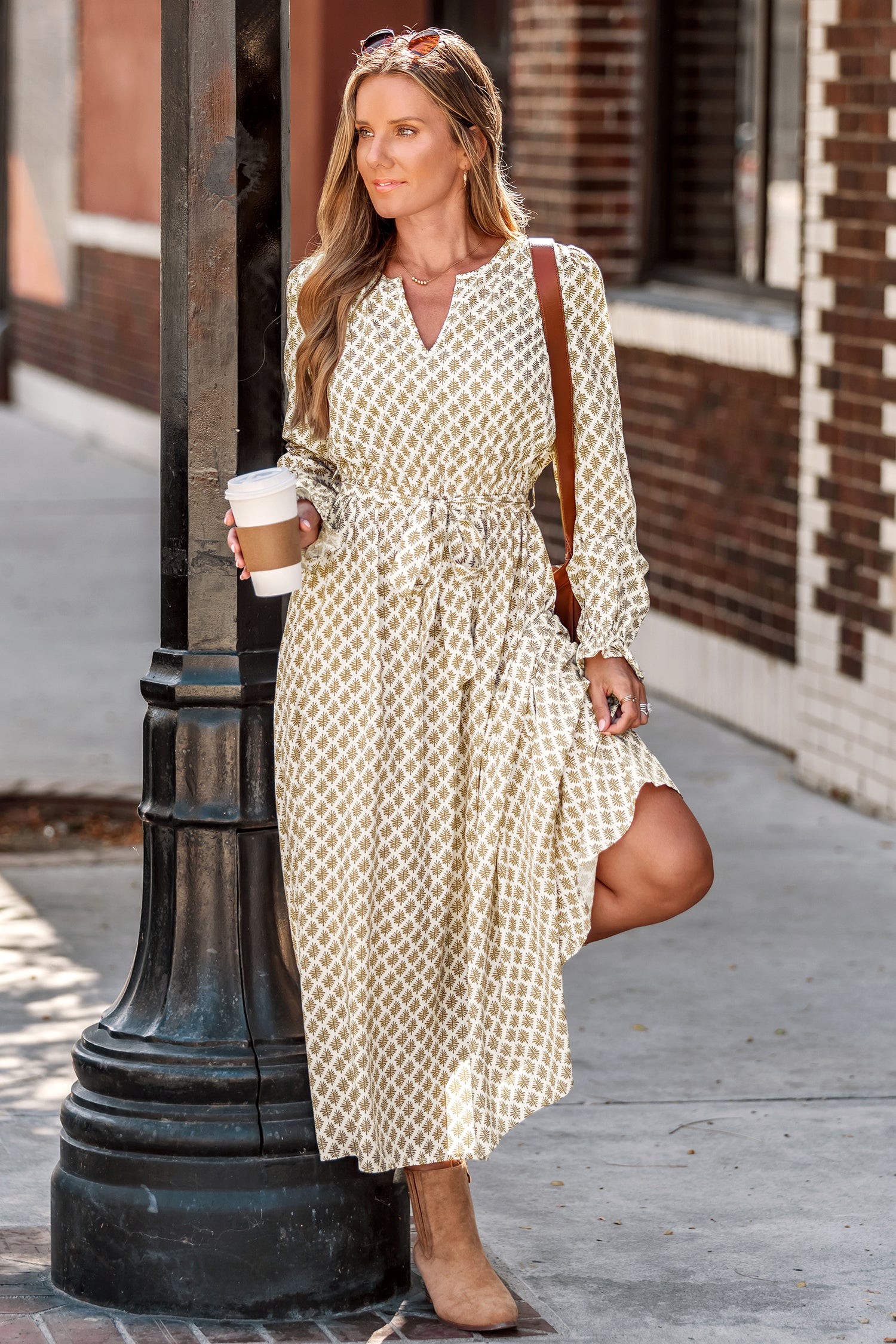 Among the Flowers Ornate Maxi Dress