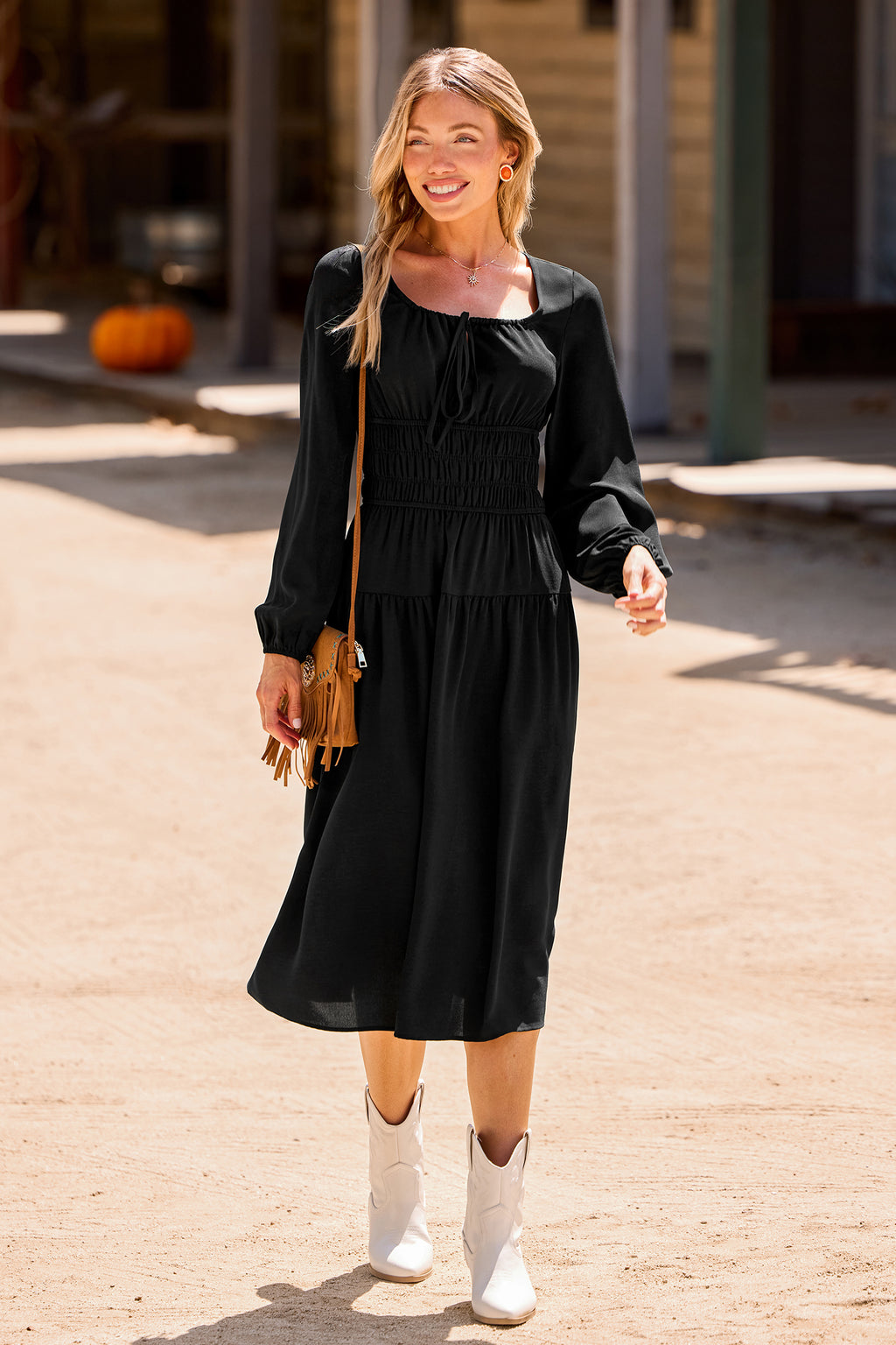 Daisy Chain Black Maxi Dress