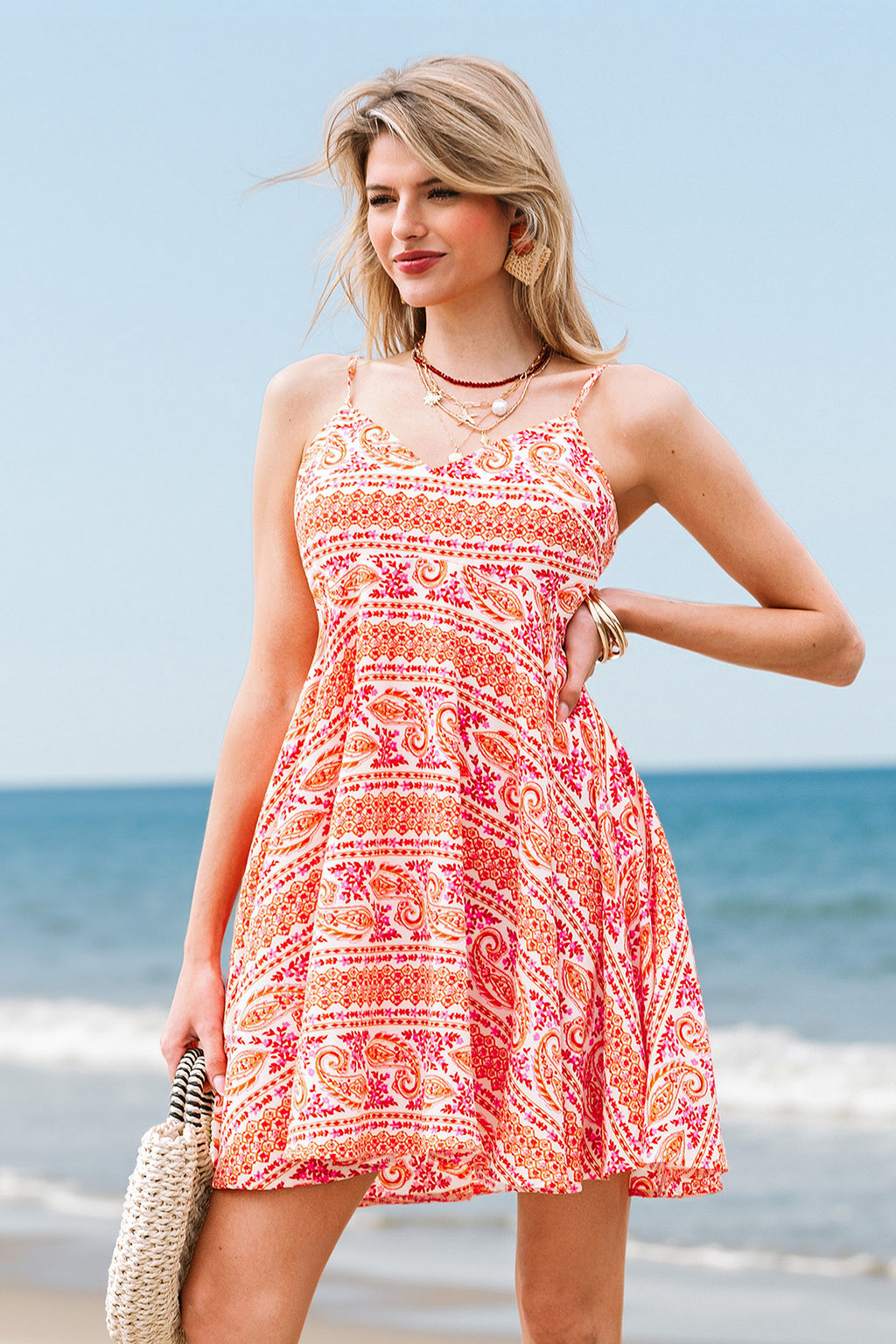 Free Spirit Glow Boho Mini Dress