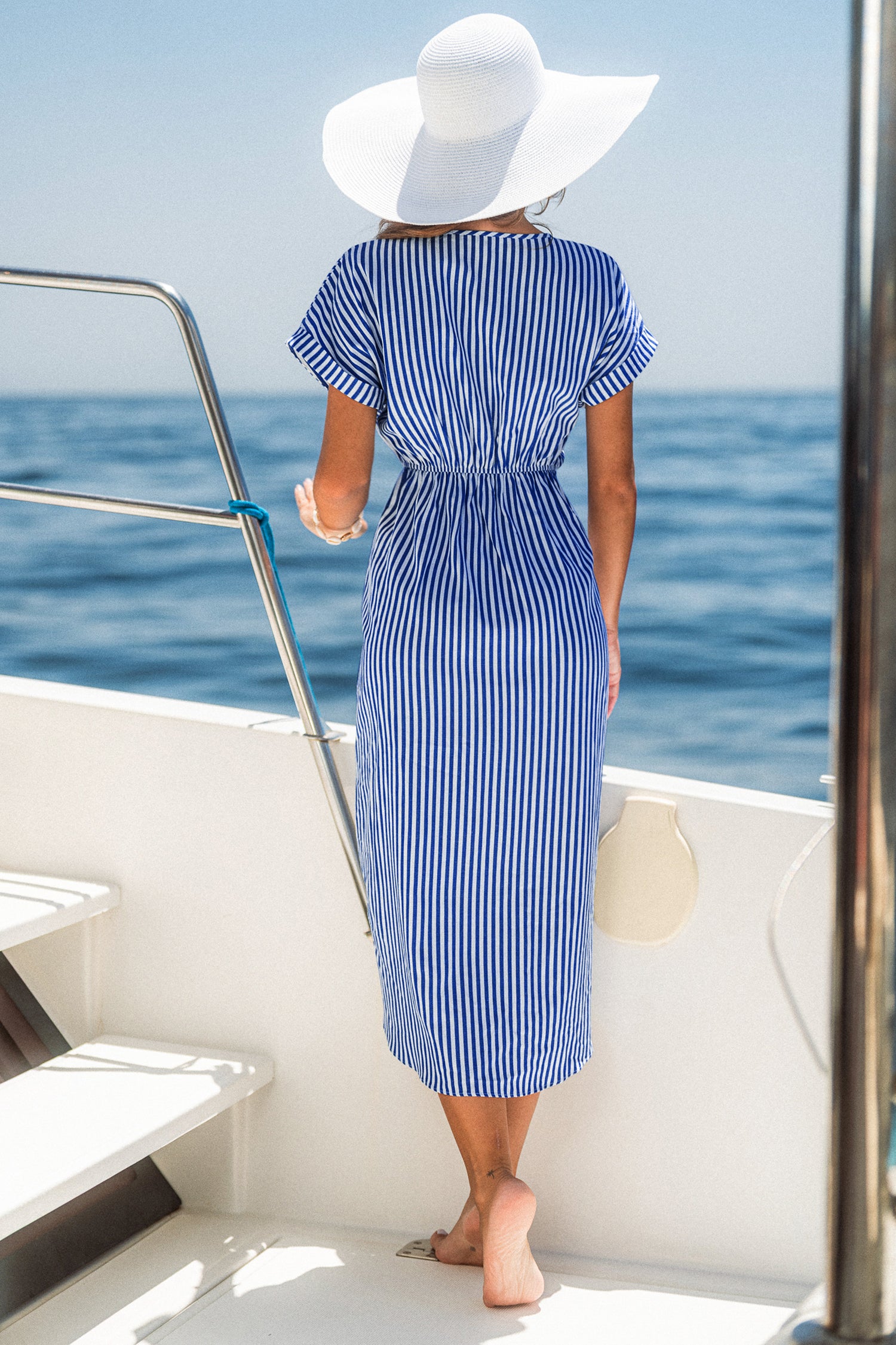 No Looking Back Striped Maxi Dress