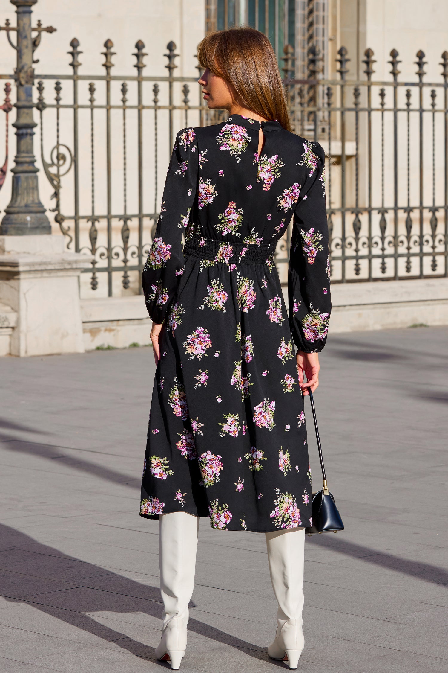 Window Shopping Floral Midi Dress