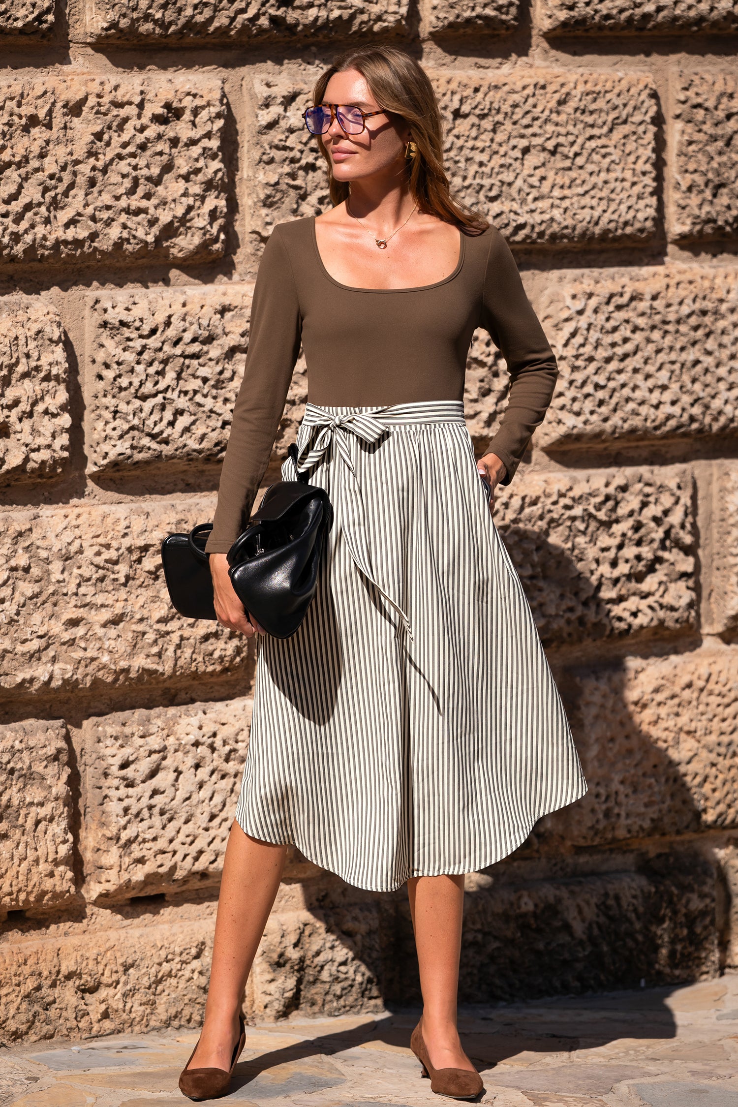 First Street Striped Maxi Dress