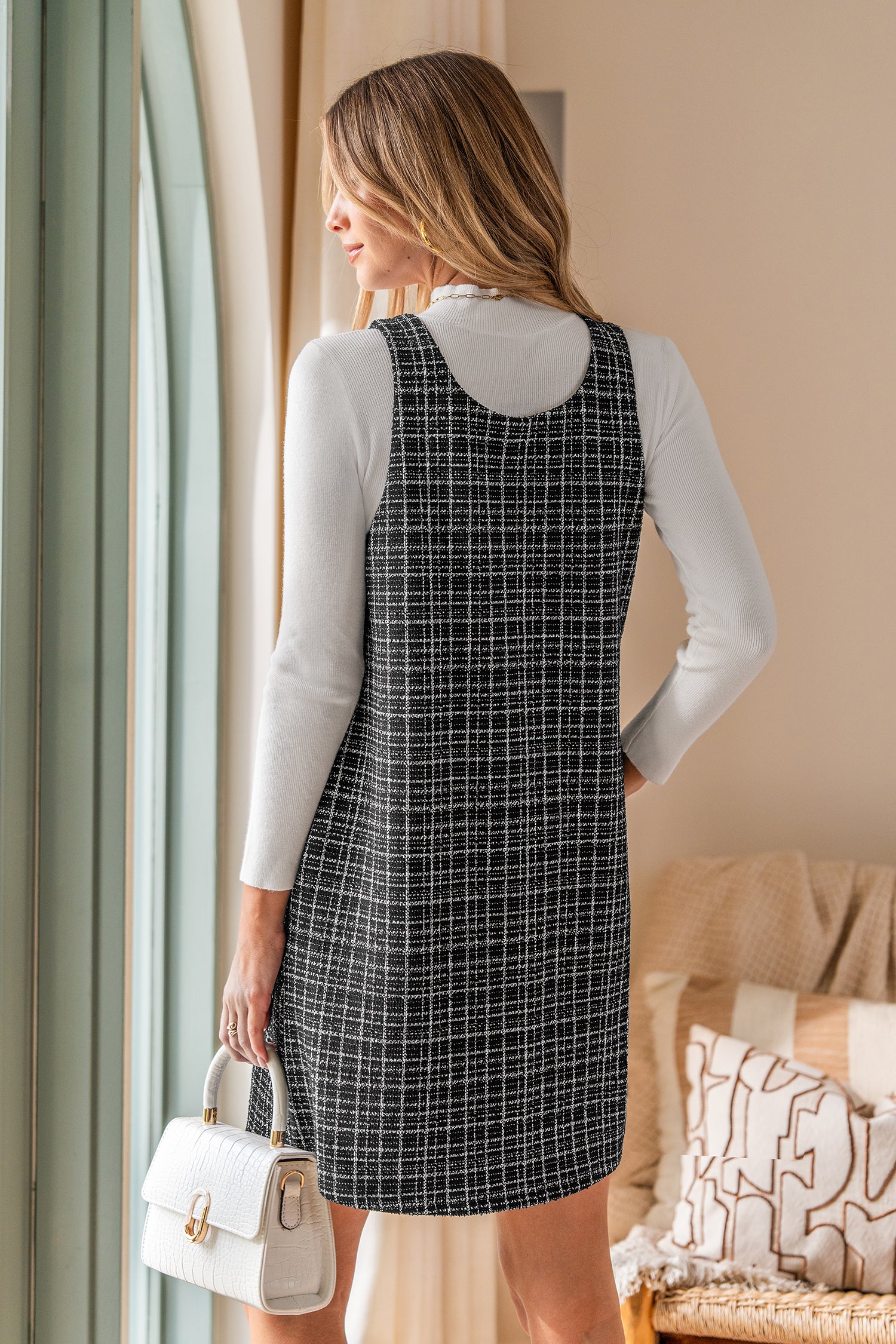 Prim & Proper Plaid Mini Dress