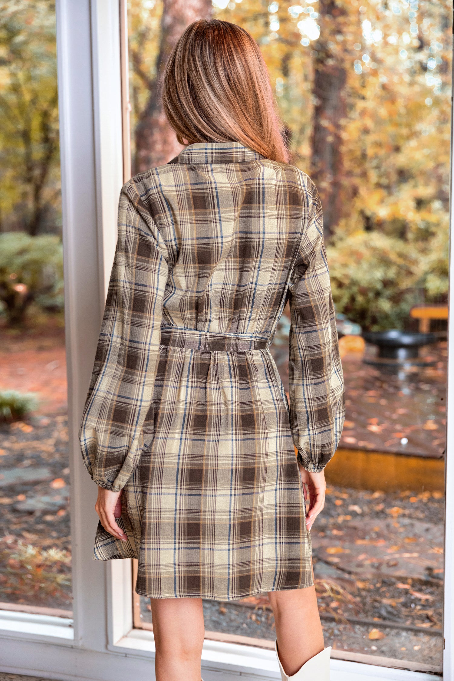Fall Icon Plaid Mini Dress