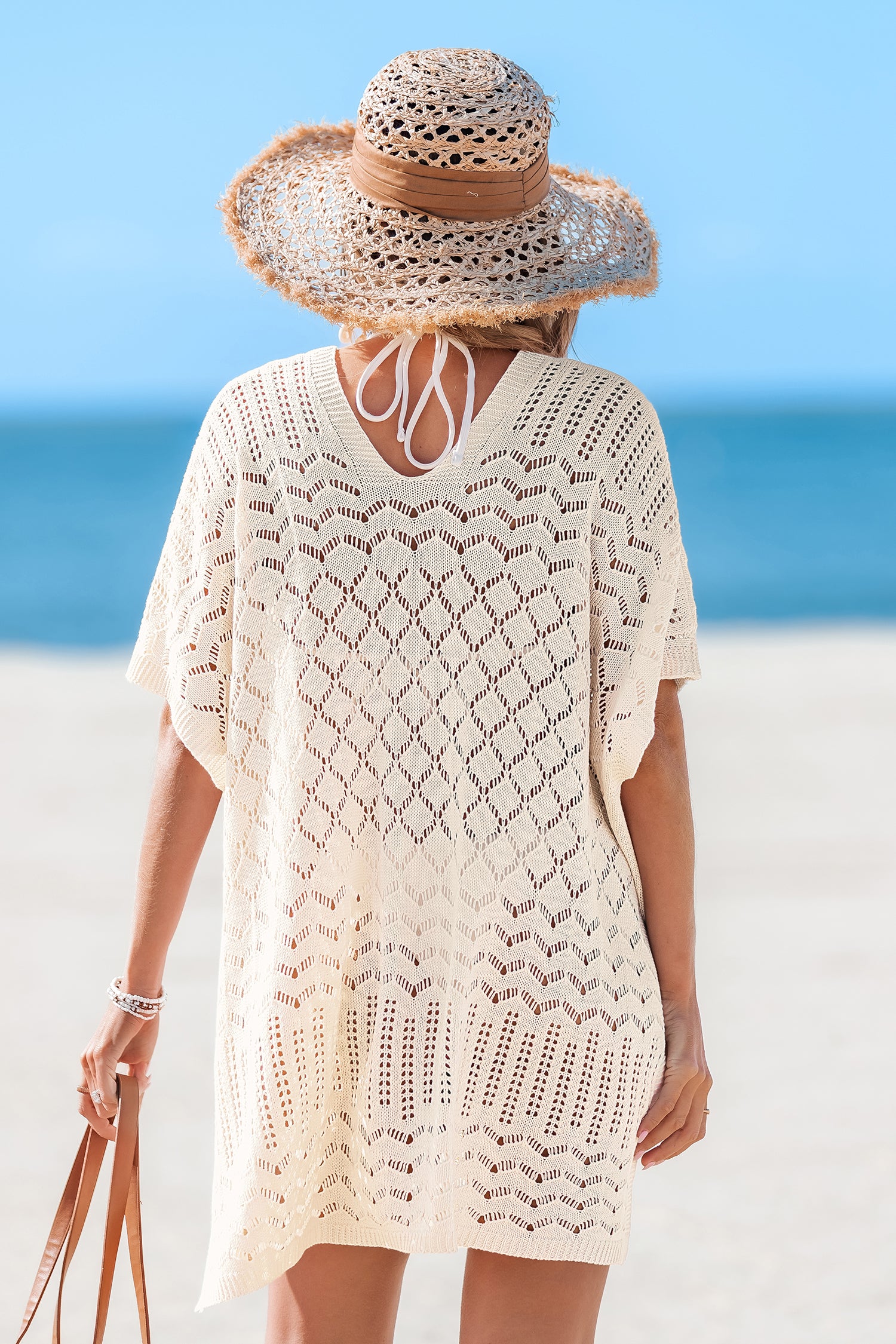 Laguna Escape Beige Cover-Up Mini Dress