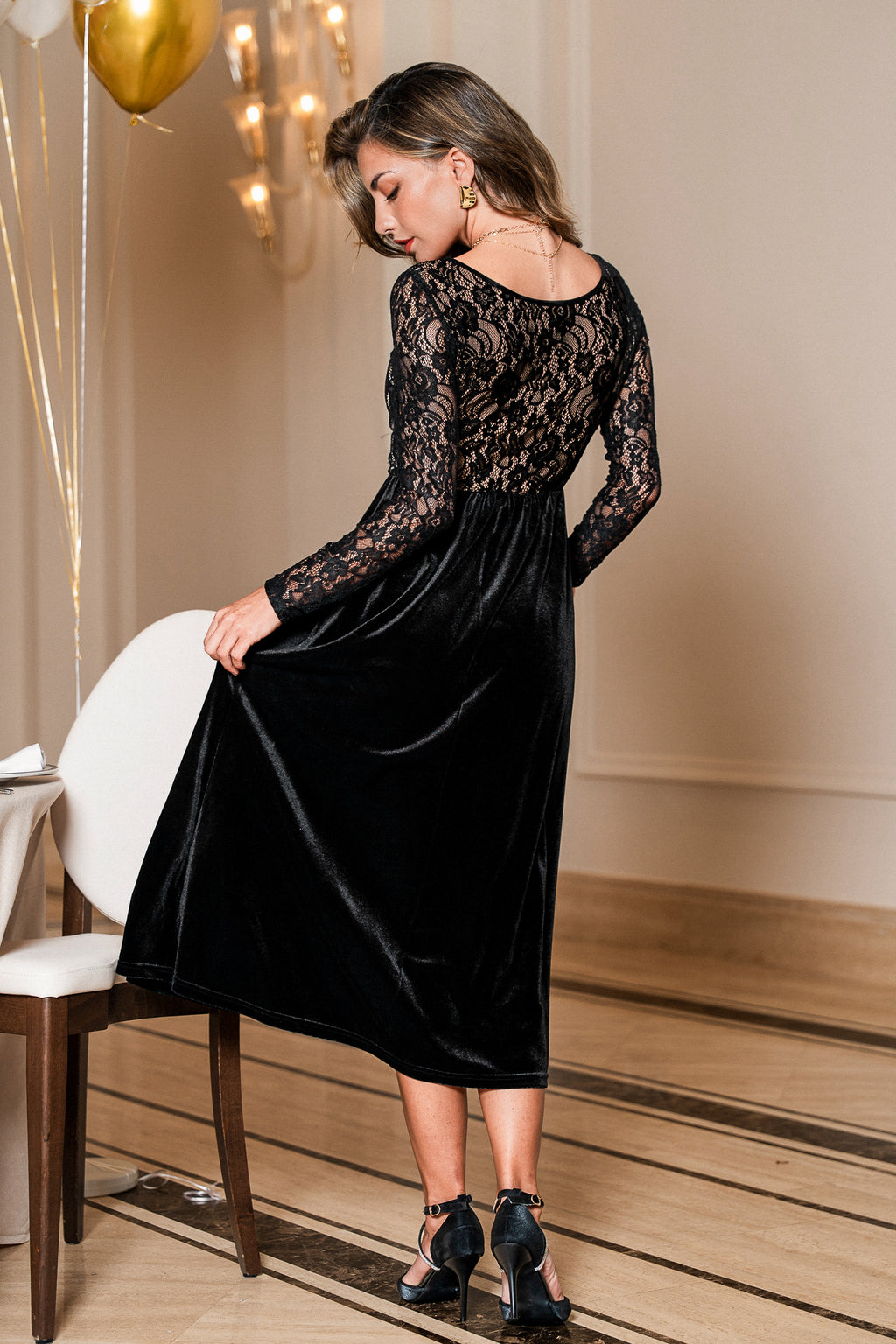 Don't Wait Up Black Maxi Dress