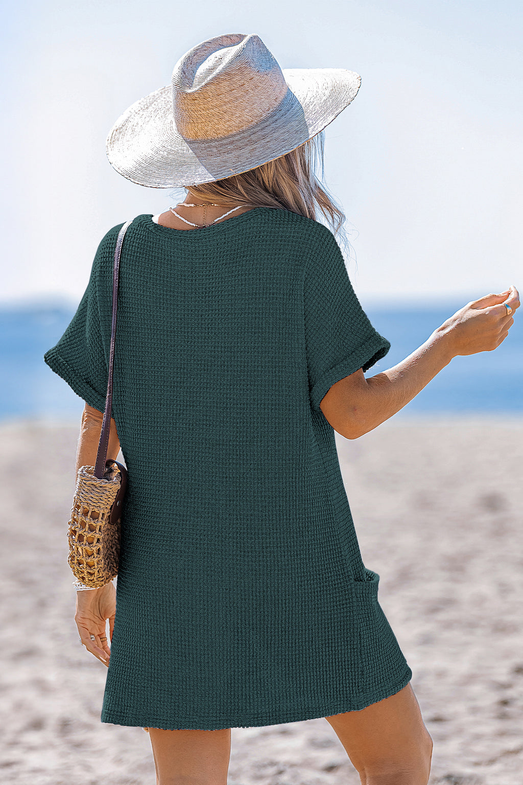 Easy Come Easy Go Green Cover-Up Mini Dress