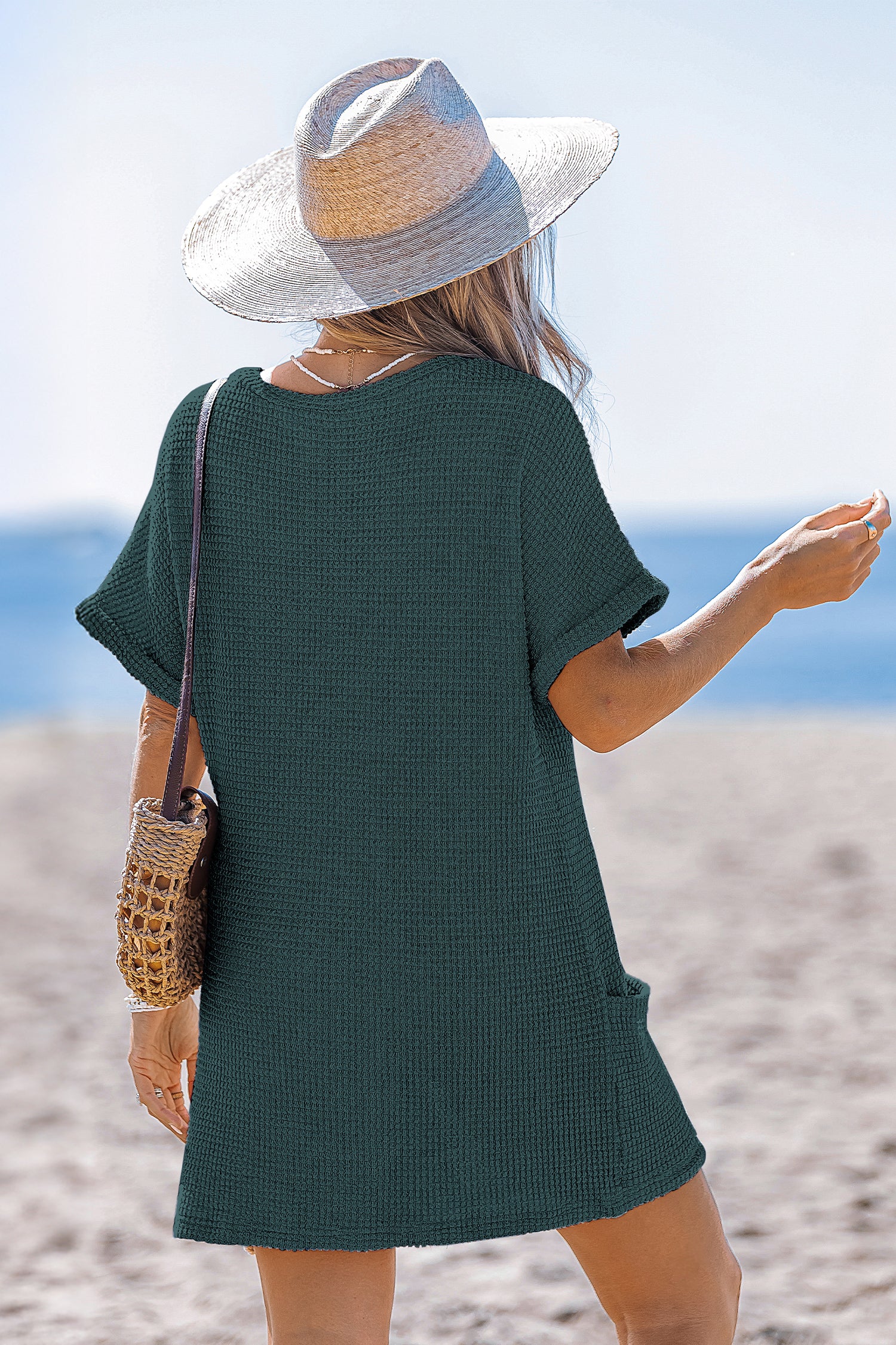 Easy Come Easy Go Green Cover-Up Mini Dress