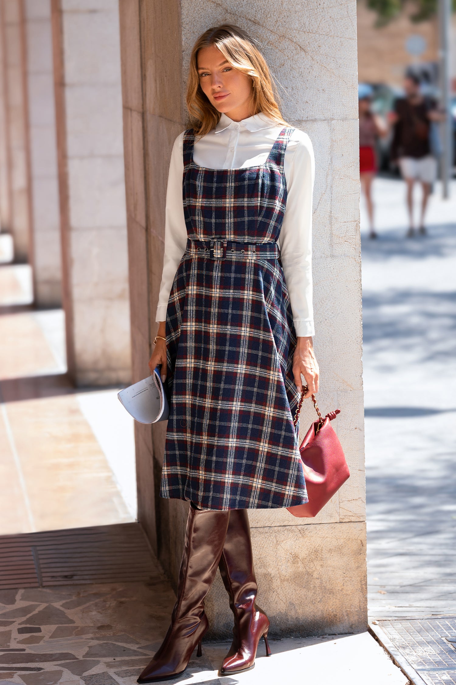 Heritage Check Plaid Midi Dress